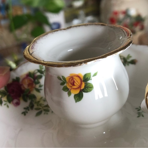 Royal Albert bone china roses candle holder - Picture 3 of 8